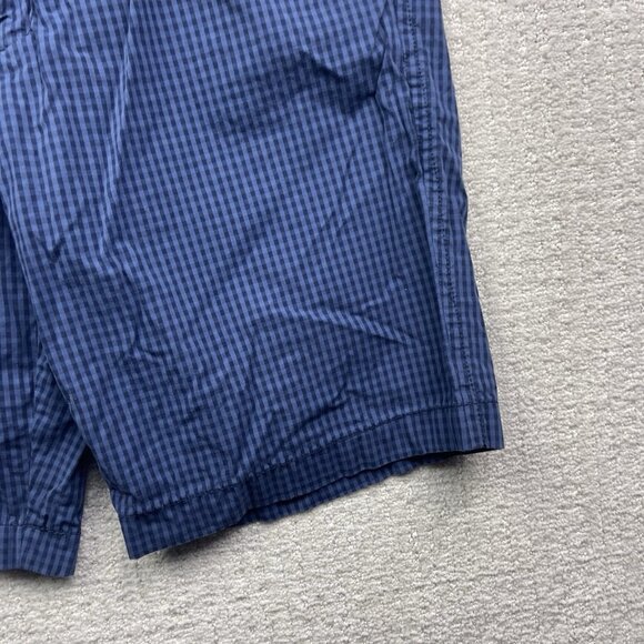 Tommy Hilfiger Mens 36 Bermuda Shorts Navy Blue Plaid Custom Fit Casual Summer - Picture 5 of 12